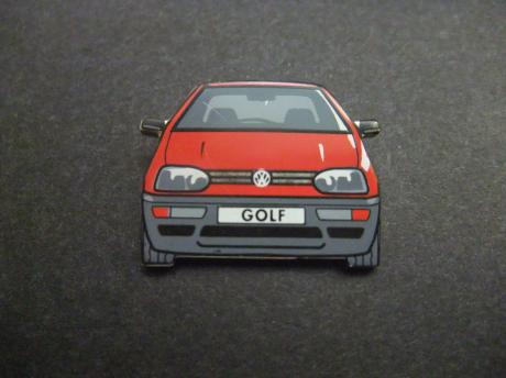 Volkswagen Golf rood met grijs